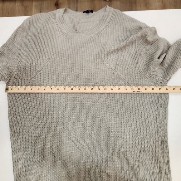 Vintage Faconnable Fisherman Knit Sweater Mens XXL Beige Crew Neck Linen - Picture 9 of 12